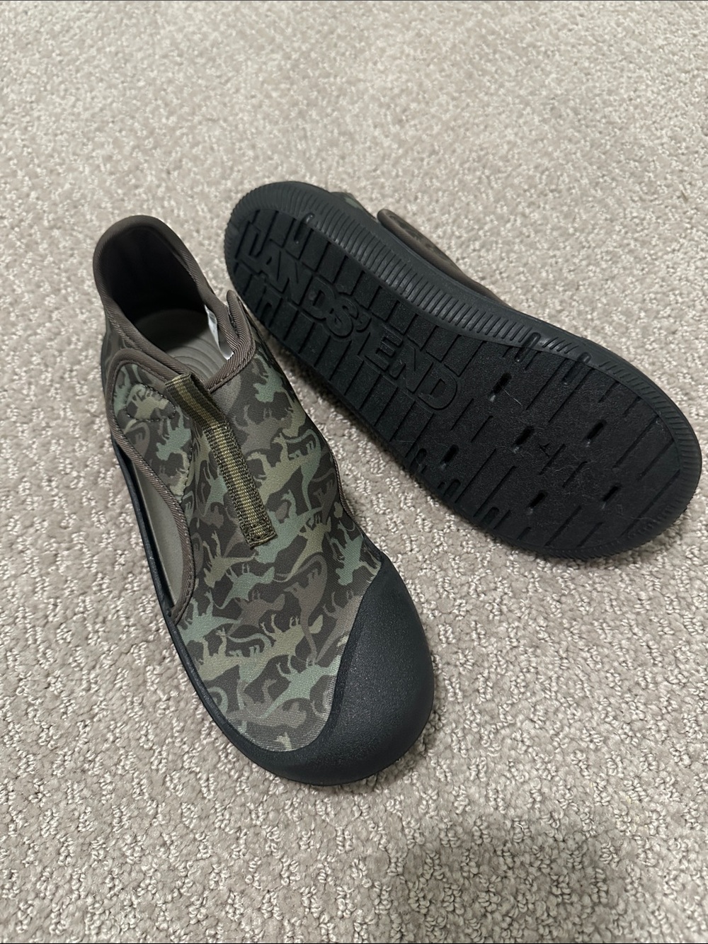 Lands' End Boys' Green Camouflage “Kids Adventurer” Water Shoes